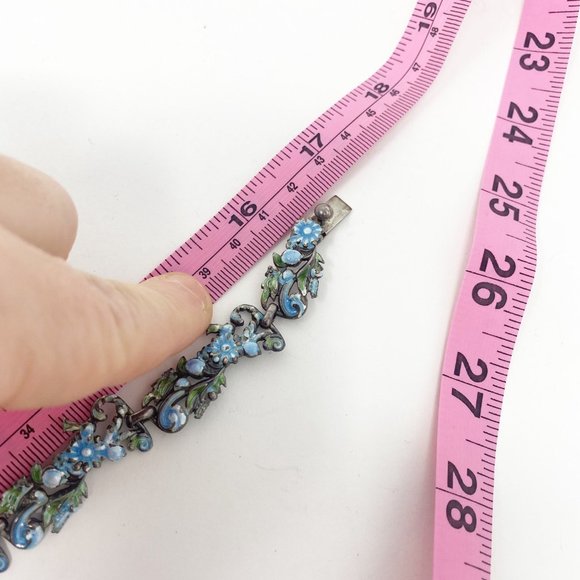 545 Vintage Margot de Taxco 5600 sterling and enamel necklace and bracelet - Picture 7 of 10